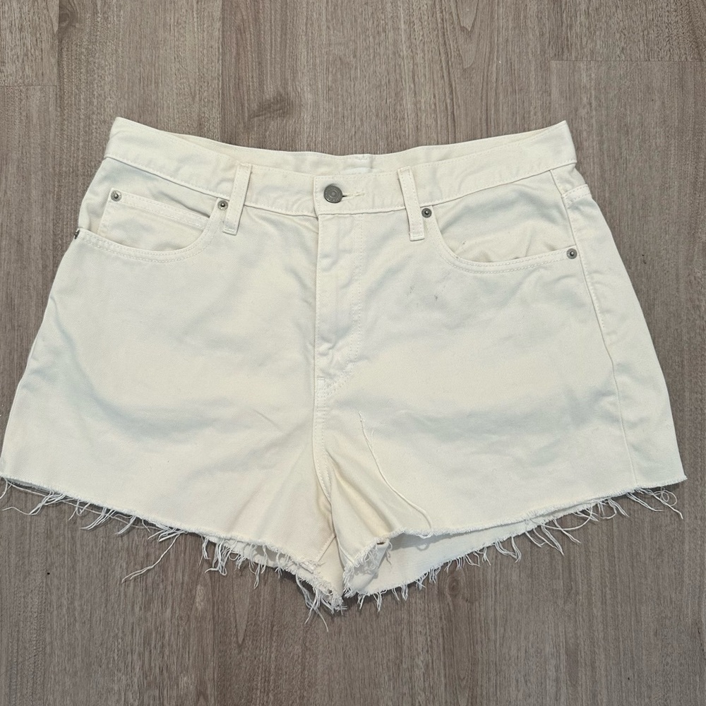 UNIQLO White Denim Shorts